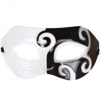 23388 accessoire de deguisement loup adulte arabesque noir et blanc