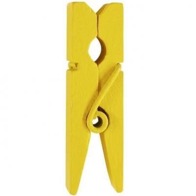 2691 mini pince jaune en bois