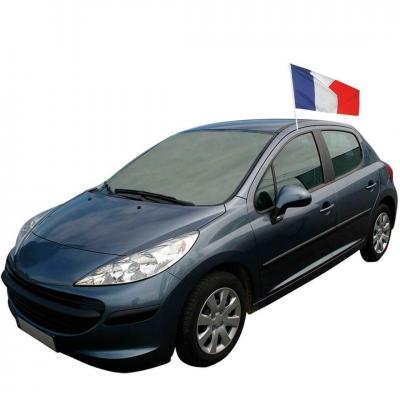 1 Drapeau pour voiture France tricolore bleu, blanc et rouge (30 x 40cm) REF/29735