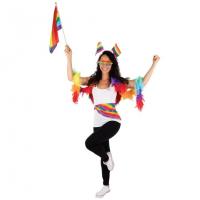 29736 drapeau a main arc en ciel multicolore fete gay pride