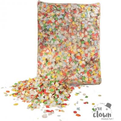 Confettis dépoussiérés multicolores Carnaval 1Kg REF/31331 (Article de fête d'ambiance)