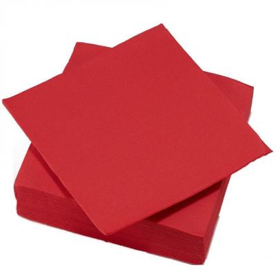 3407 serviette coktail ouate micro gauffree rouge 25cm