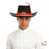 34950 accessoire de deguisement chapeau feutre moustquetaire adulte