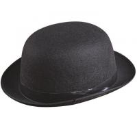 35160 accessoire de deguisement chapeau melon en feutre noir adulte