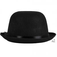 35160 accessoire deguisement chapeau melon en feutre noir adulte