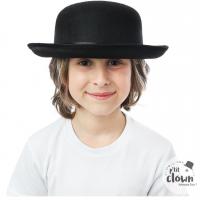 35161 accessoire de deguisement chapeau melon noir feutre enfant