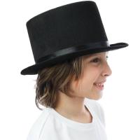 40104 accessoire deguisement enfant chapeau feutre noir haut de forme