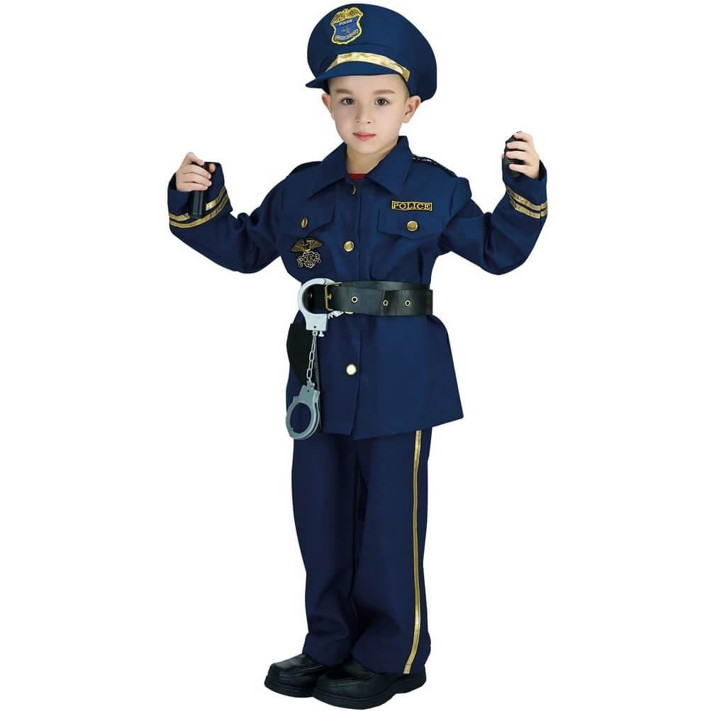 TENUE POLICIER ENFANT (Veste, pantalon, ceinture) Etui holster et casquette