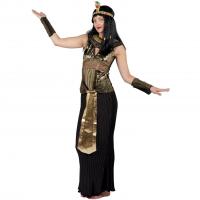 44182 taille l xl deguisement femme adulte egyptienne noir et or