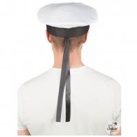 47325 accessoire deguisement beret marin blanc noir adulte