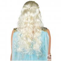 48994 accessoire deguisement perruque femme blonde medievale