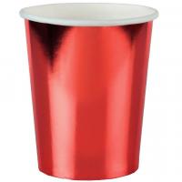 4985 gobelet carton 27cl rouge metallique