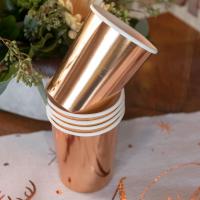 4985 gobelet verre carton 27cl rose gold metallise