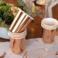 4985 verre carton 27cl rose gold metallique