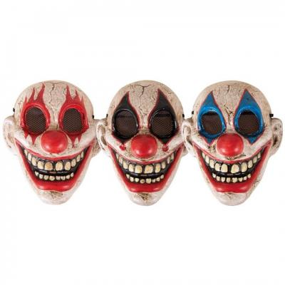 1 Masque adulte clown cruel couleur aléatoire REF/52018 (Accessoire de déguisement Halloween)