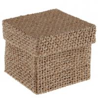 5288 contenant boite carre jute naturel confection de dragees