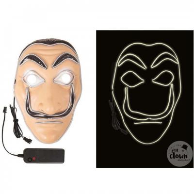 1 Masque lumineux: citrouille REF/54061 (Accessoire de déguisement Halloween adulte)