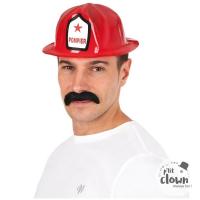 60100 accessoire de deguisement casque rouge de pompier adulte