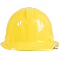 60550 accessoire deguisement casque adulte plastique jaune de chantier