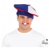 62530 accessoire de deguisement france avec moustache tricolore bleu blanc et rouge