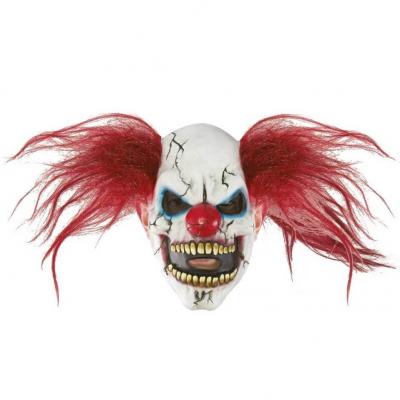 1 Masque clown terrifiant rouge REF/62898 (Accessoire de déguisement Halloween adulte)