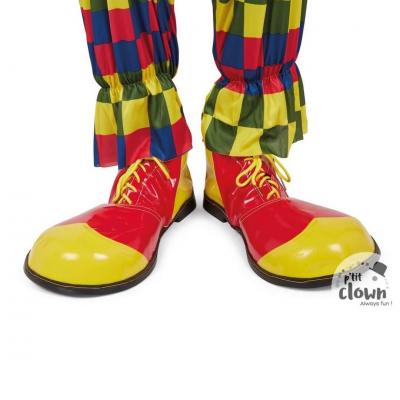 1 Paire de chaussures géantes de clown multicolore REF/66672 (Accessoire déguisement adulte)