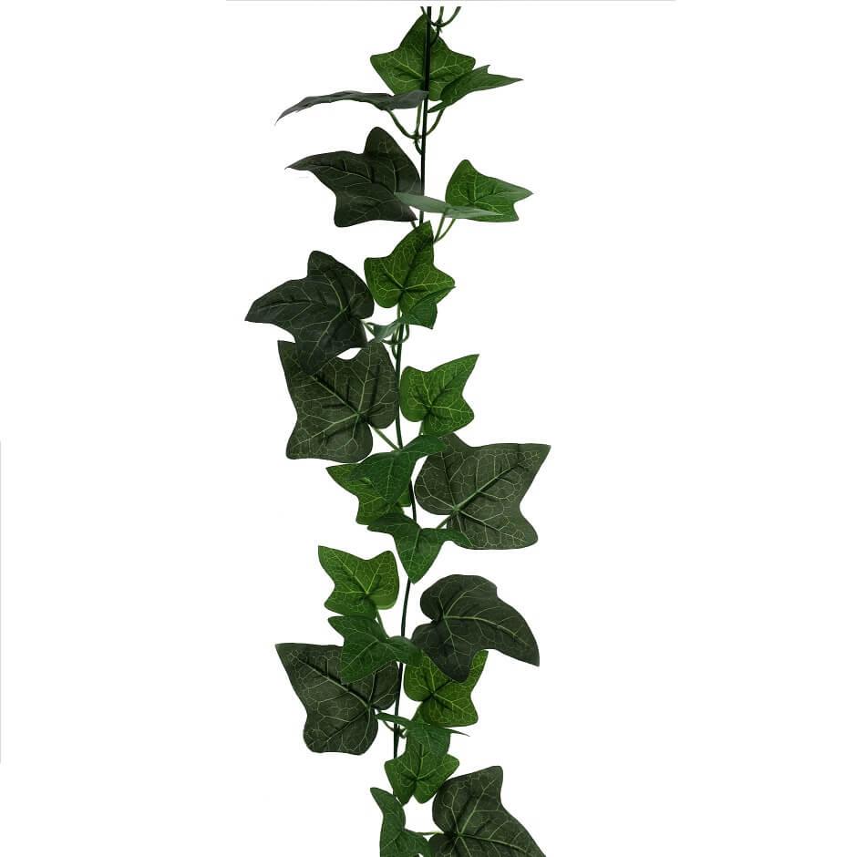 Guirlande lierre factice L320cm 144grandes feuilles tissu PE Vert