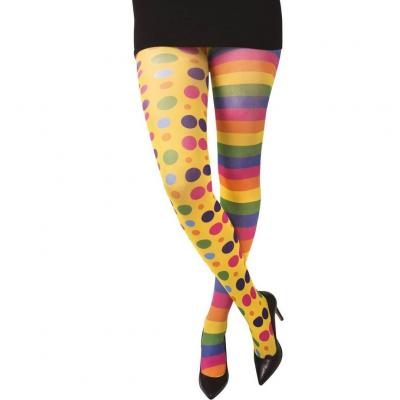 1 Paire multicolore de chaussettes de clown REF/72707 (Accessoire déguisement adulte)