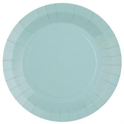 10 Assiettes plates rondes plastique réutilisable jaune 22 cm