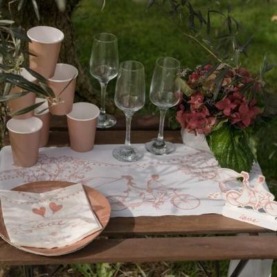 7410 decoration de table gobelet carton rose gold