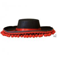 75300 accessoire deguisement chapeau espagnol noir rouge