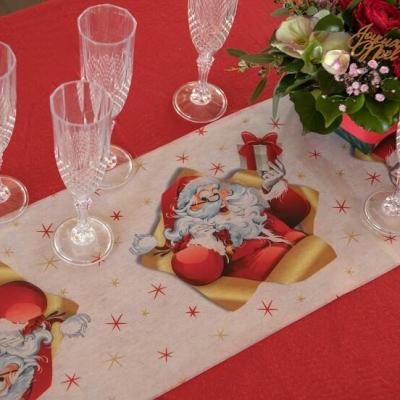 7686 decoration chemin de table pere noel