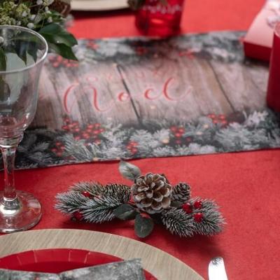 7816 decoration de table noel branche enneigee