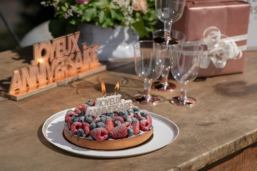 Bougies de 40 ans rose doré pour gâteau fête d'anniversaire, Décorations  de bougies de vœux anniversaire, Gâteau 40 cm