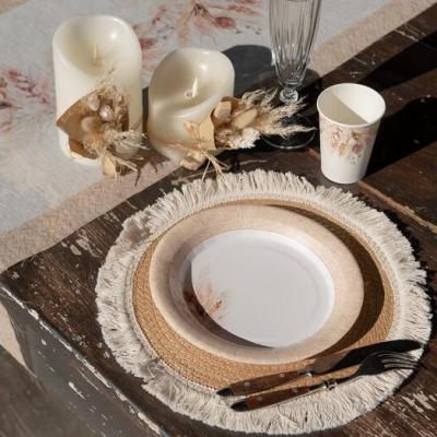 7997 decoration centre de table set de table nature champetre boheme