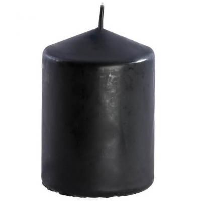 1 Bougie cylindrique noire 6 x 10 cm REF/80291-10