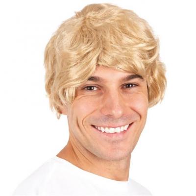Perruque homme blonde accessoire déguisement Fêtes en folie