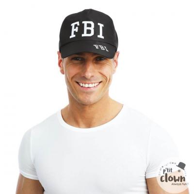 1 Casquette noire FBI REF/81270 (Accessoire déguisement adulte)