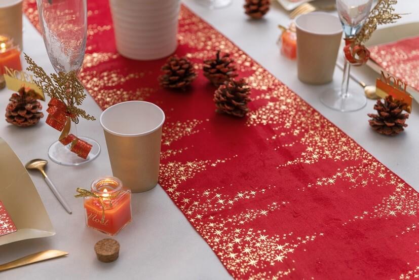 sweet table de Noël en vert rouge et doré