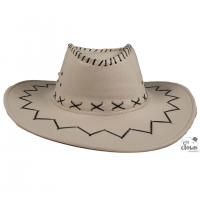 82011 accessoire deguisement chapeau adulte cowboy nubuck beige