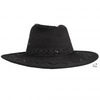 82012 accessoire deguisement adulte chapeau cowboy nubuck noir