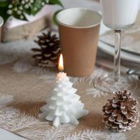 8262 decoration bougie blanche sapin de noel