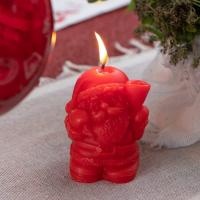 8263 bougie decorative pere noel rouge