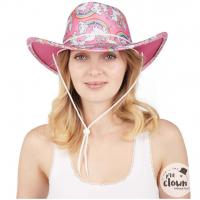 83220 accessoire de deguisement chapeau cowgirl rose licornes