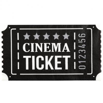 Serviette de table ticket de cinéma (x20) Papier 3 plis 20 x 16.5cm REF/8472