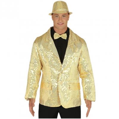 86448 taille xl veste sequins dores or annees 80 homme adulte deguisement