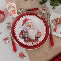 8650 serviette de table papier 3 plis pere noel