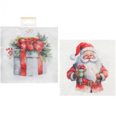 8650 serviette de table papier 3plis pere noel