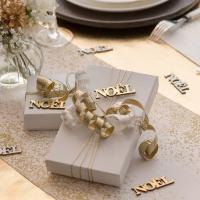 8663 decoration de table a parsemer noel blanc et dore or metallique