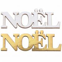 8663 decoration de table lettre a parsemer noel blanc dore or metal